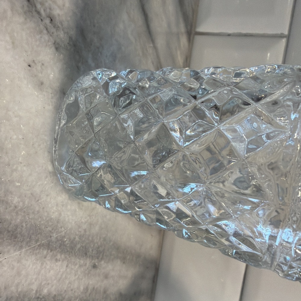 5 Vintage Anchor Hocking Wexford Tumblers Diamond Pattern Clear Glass GW0021 - Picture 3 of 10